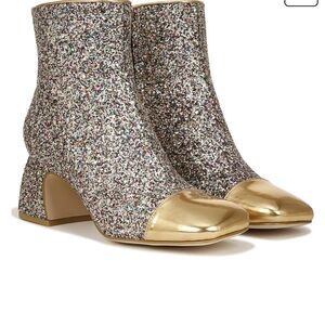 Brand new , never worn glitter booties .